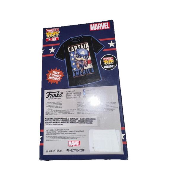 Marvel’s Captain America- Pocket POP/T-Shirt (Small) Bundle - FUNKO POP! MINIS - Picture 6 of 9